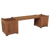 Lesli Living Tuinbank met bloembak 174x40x45 cm teak-look