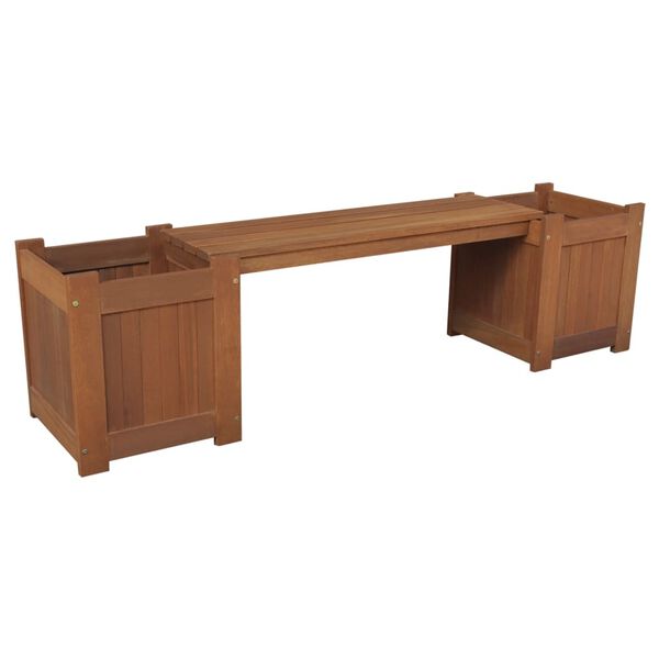 Lesli Living Tuinbank met bloembak 174x40x45 cm teak-look