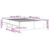 vidaXL Bedframe bewerkt hout grijs sonoma eikenkleurig 140x200 cm