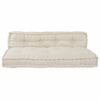 vidaXL Pallet Sofa Kussen 2 pcs Cr&egrave;mekleurig 120 x 80 x 38 cm Stof