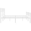 vidaXL Bedframe met hoofd- en voeteneinde metaal wit 200x200 cm