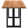 vidaXL Eettafel rechthoekig 200x80x74 cm massief eikenhout lichtbruin