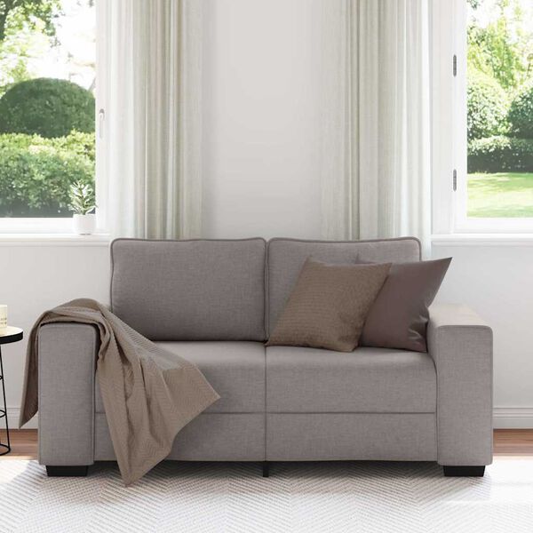 vidaXL 2-zitsbank Taupe 160x77x82 cm Stof
