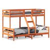 vidaXL Stapelbed massief grenenhout wasbruin 90x200/120x200 cm