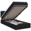 vidaXL Ottoman Bed met Matrassen en LED Zwart 90 x 190 cm Stof