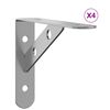 vidaXL Plankdragers 4 st 15x2,5x11,5 cm roestvrijstaal zilverkleurig