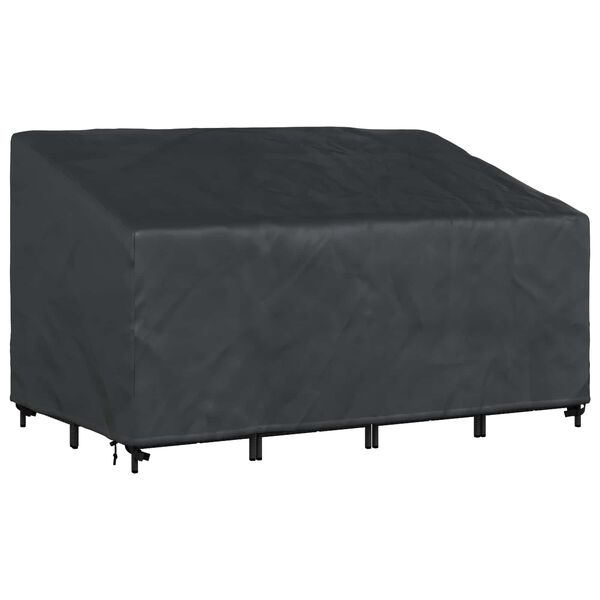 vidaXL Tuinbankhoes Zwart 160 x 100 x 61 / 89 cm 210D Oxford Stof