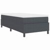 vidaXL Boxspringbed Donkergrijs en Wit 90 x 200 cm Katoen Stof