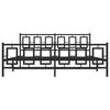 vidaXL Bedframe met hoofd- en voeteneinde metaal zwart 183x213 cm