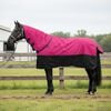 vidaXL Paardendeken Roze en Zwart 145 cm Polyester