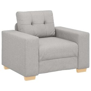 vidaXL Fauteuil Wolgrijs 100x78x80 cm Stof