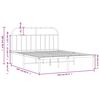vidaXL Bedframe met hoofdbord metaal zwart 150x200 cm