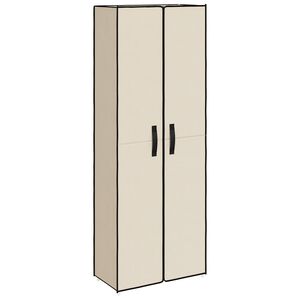 vidaXL Schoenenkast 60x30x166 cm stof cr&egrave;mekleurig