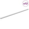 vidaXL Kaststaaf 12 st Zilver 864 x 15 x 29 mm Aluminium Legering