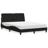 vidaXL Bed met matras stof zwart 140x200 cm