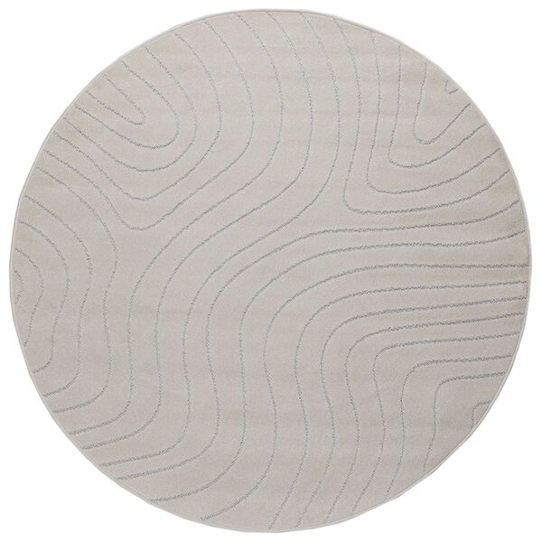 vidaXL Vloerkleden Rond HUARTE Cr&egrave;me &Oslash; 160 CM Polyester