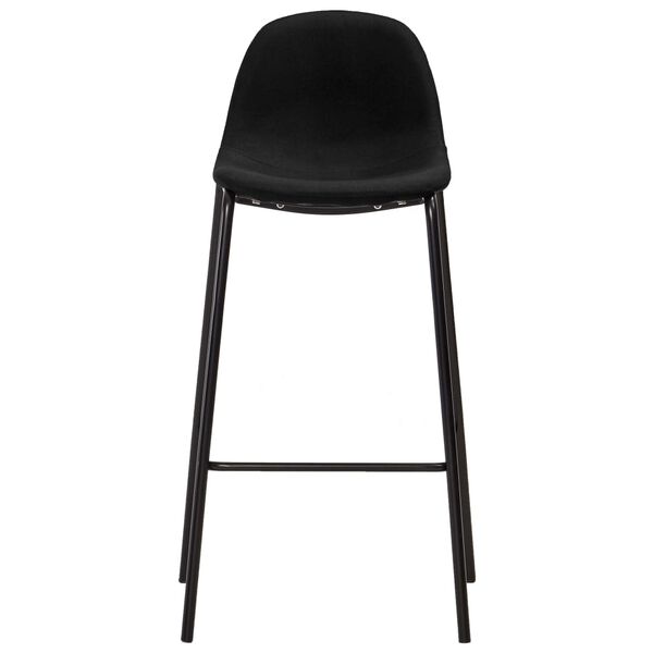 vidaXL Barstoelen 2 st stof zwart