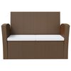 vidaXL 8-delige Loungeset met kussens poly rattan bruin
