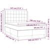 vidaXL Boxspring met matras en LED fluweel zwart 140x190 cm
