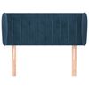 vidaXL Hoofdbord met randen 103x23x78/88 cm fluweel donkerblauw