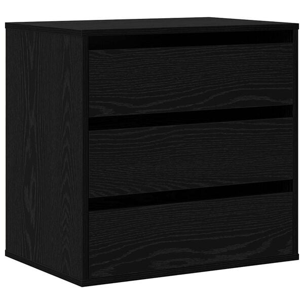 vidaXL Ladenkast met lade Zwart 60 x 41 x 58 cm Bewerkt hout