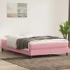 vidaXL Boxspring met matras fluweel roze 160x210 cm
