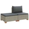 vidaXL 2 st Rieten Loungeset met Kussens GENDT Natuurlijk rattan