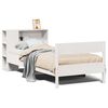 vidaXL Bed met boekenkast zonder matras grenenhout wit 90x190 cm