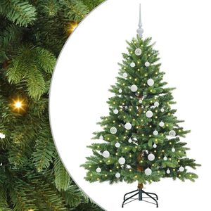 vidaXL Kunstkerstboom met 150 LED met standaard Groen 150 cm PE en PVC