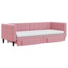 vidaXL Slaapbank met onderschuifbed en lades 80x200 cm fluweel roze