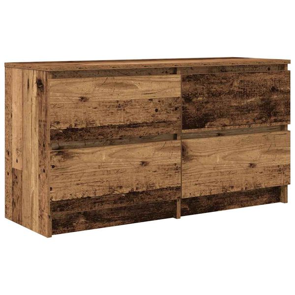 vidaXL Tv-meubel 100x35x54 cm bewerkt hout oud houtkleurig