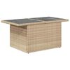 vidaXL 9-delige Loungeset met kussens poly rattan beige