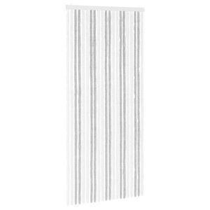 vidaXL Insecten Gordijn Chenille Lichtgrijs en wit. 90 x 200 cm
