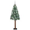 vidaXL Slanke Kerstboom Groen 180 cm PVC en massief dennenhout