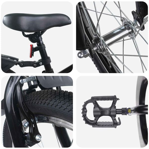 vidaXL Kinderfiets 20 Inch voor 6-11 jaar oud Zwart