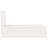 vidaXL Ottoman bed met matras en LED's 120x190 cm kunstleer wit
