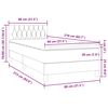vidaXL Boxspring met matras fluweel zwart 80x210 cm