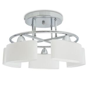 vidaXL Plafondlamp met ellipsvormige glazen kappen 5xE14 200W