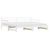 vidaXL Slaapbank met onderschuifbed 90x190 cm massief grenenhout wit