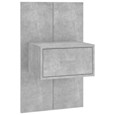 vidaXL Hoofdbord met kastjes bewerkt hout betongrijs