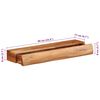 vidaXL Wandschappen 2 st 60x17x8 cm massief acaciahout