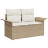 vidaXL Tuin Sofa Set met kussen met opslag 9 pcs Bruin Poly riet