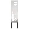 vidaXL Tuin Privacy Screen Fretwerk Zilver 32 x 140 cm Roestvrij staal