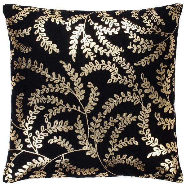 vidaXL Kussens 2 st foliebedrukt 40x40 cm katoen zwart en goudkleurig