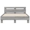 vidaXL Bedframe met hoofdeinde en LED grijs sonoma eiken 120x190 cm
