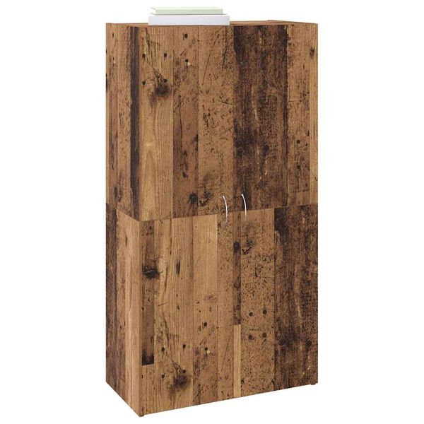 vidaXL Kantoorkast met plank Zwart Eiken 60 x 32 x 115 cm Bewerkt hout