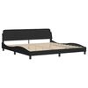 vidaXL Bedframe "Dover" stof zwart 200x200 cm