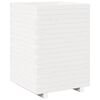 vidaXL Plantenbak 50x50x72,5 cm massief grenenhout wit