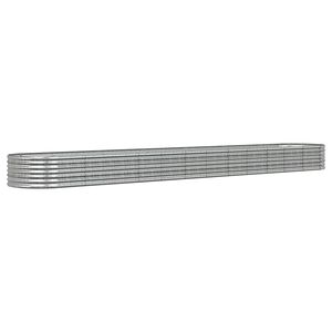 vidaXL Plantenbak 512x80x36 cm gegalvaniseerd staal zilverkleurig