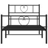 vidaXL Bedframe met hoofd- en voeteneinde metaal zwart 100x190 cm